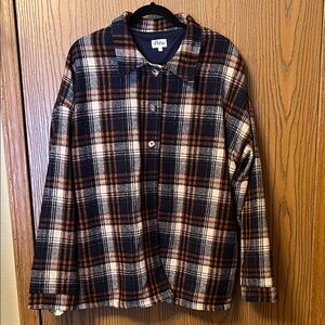 Women’s Plaid Button-Up Shacket XL